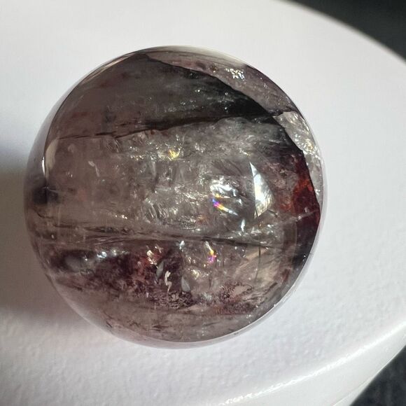 Fire Quartz Crystal Marble Sphere (3) - Picture 3 of 13